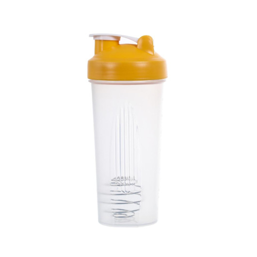 Large Protein Shaker Cups Clear Yellow